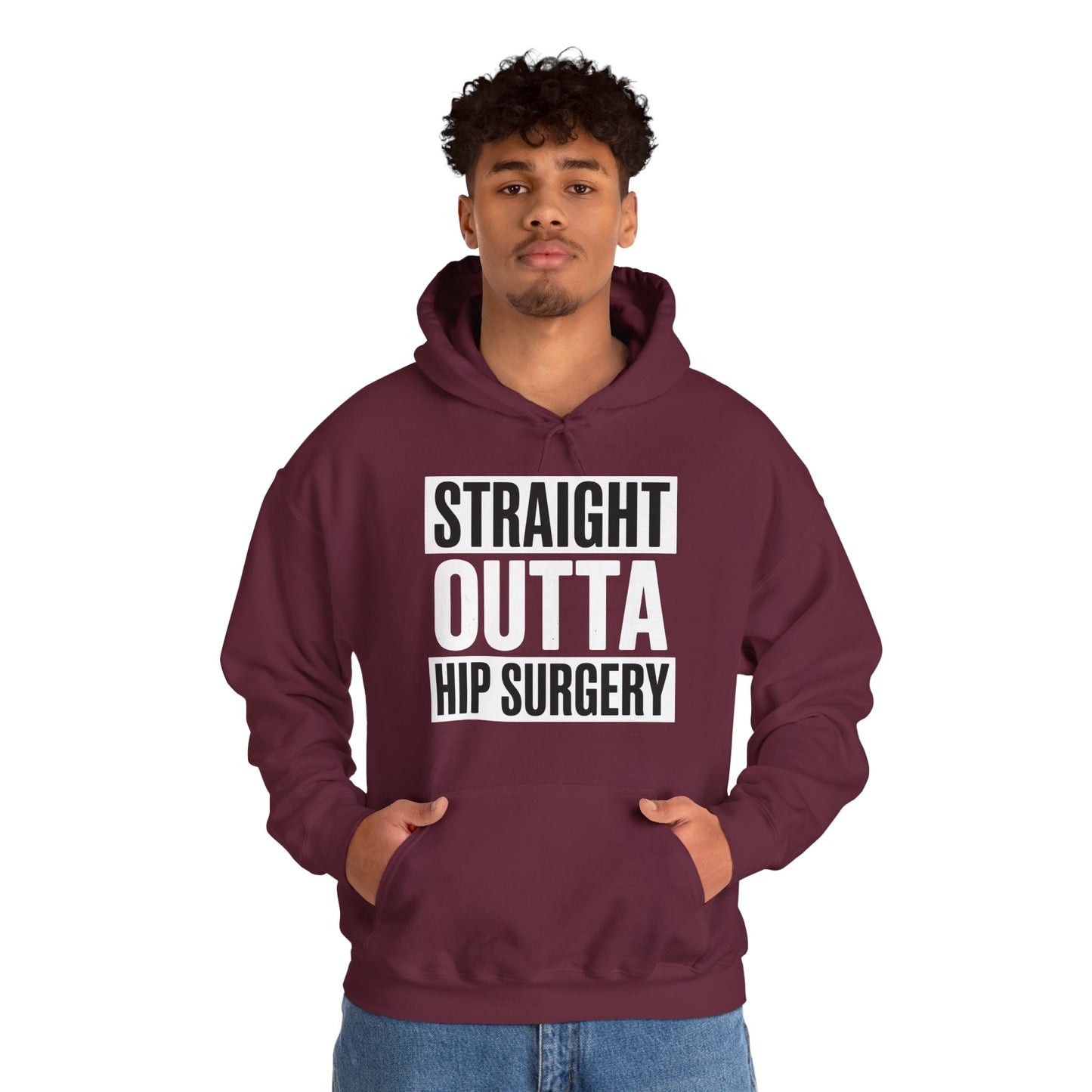 Straight Outta Hip Surgery Get Well Hip Replacement Recovery Hoodie