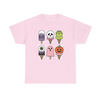 Horror Movie Summer Popsicle Halloween Ice Cream Summer-ween T-Shirt for Men Women