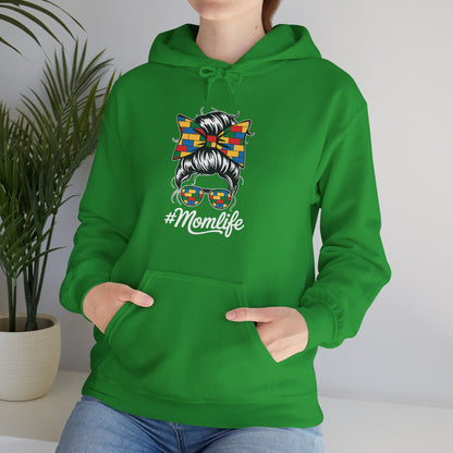 Building Block Messy Bun Mom Life Master Builder Mothers Day Hoodie
