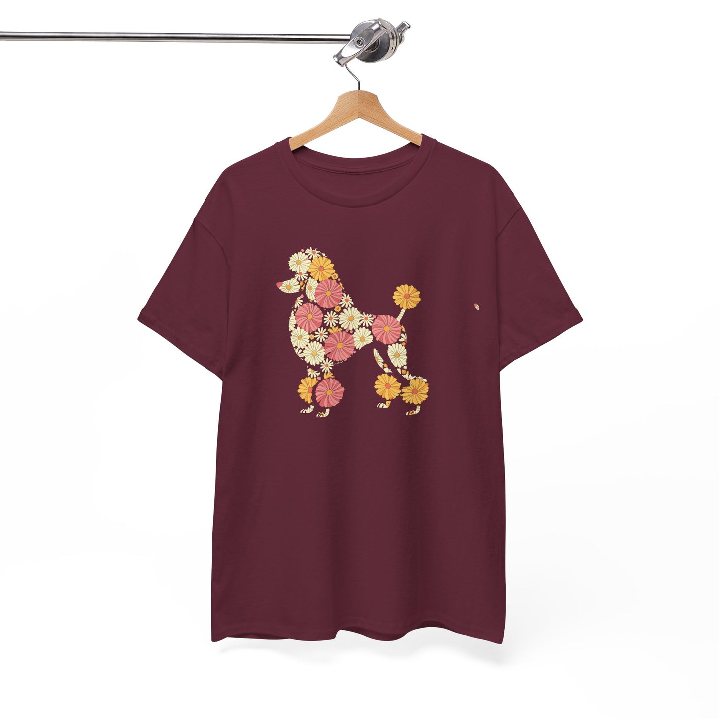 Funny Floral Flower Poodle Mom Grandma Womens Mothers Day T-Shirt