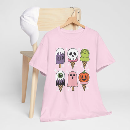 Horror Movie Summer Popsicle Halloween Ice Cream Summer-ween T-Shirt for Men Women