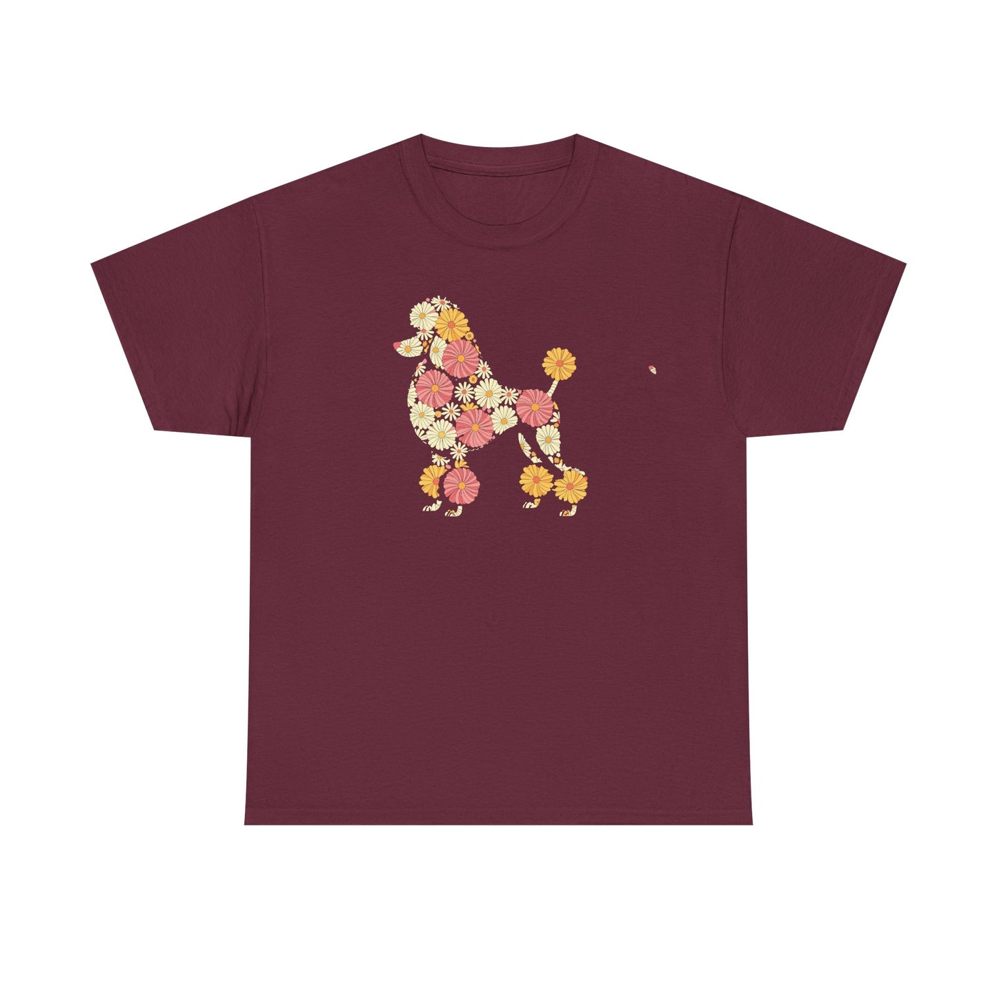 Funny Floral Flower Poodle Mom Grandma Womens Mothers Day T-Shirt