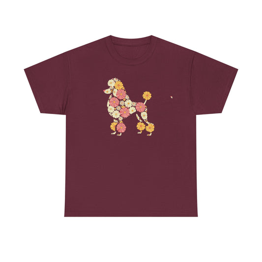 Funny Floral Flower Poodle Mom Grandma Womens Mothers Day T-Shirt