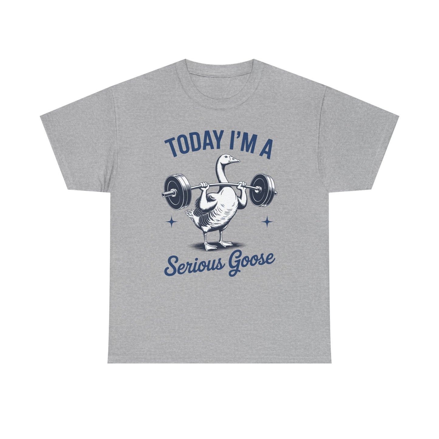 Funny Today I'm A Serious Goose Lifting Weights Gym Fitness T-Shirt