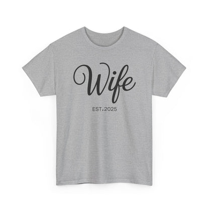 Wife Est 2025 Just Married Honeymoon Wedding Couples T-Shirt