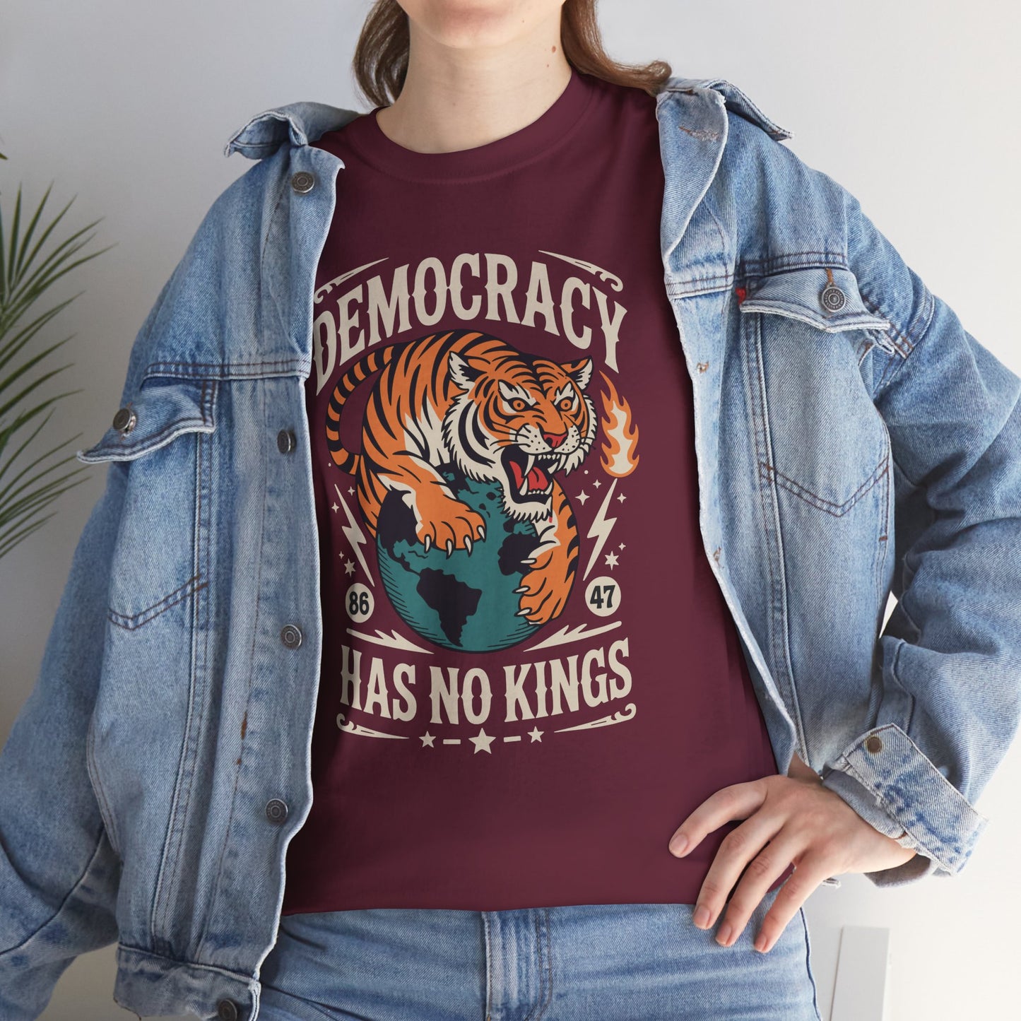 Democracy Has No King 8647 Anti Trump America Social Justice T-Shirt