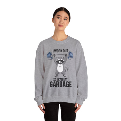 Raccoon Deadlift Bodybuilding Animal Funny Gym Fitness Sweatshirt