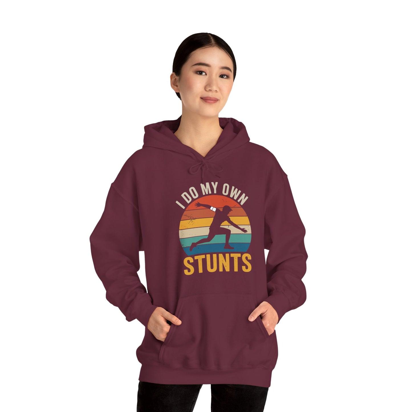 Funny I Do All My Own Stunts Broken Bones Hoodie