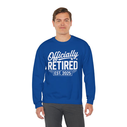 Funny Retirement 2025 Officially Retired Vintage Humor Sweatshirt
