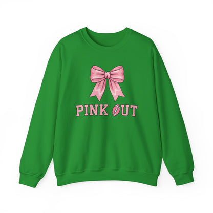 Pink Out Football Bow Preppy Breast Cancer Awareness Women Sweatshirt