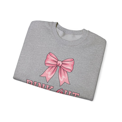 Pink Out Football Bow Preppy Breast Cancer Awareness Women Sweatshirt