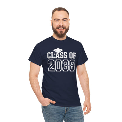 Class of 2038 Grow With Me Funny Kindergarten Back To School T-Shirt