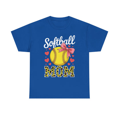 Softball Mom Headband Leopard Softball Ball Mothers Day Mama T-Shirt