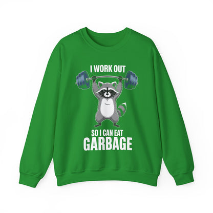 Raccoon Deadlift Bodybuilding Animal Funny Gym Fitness Sweatshirt