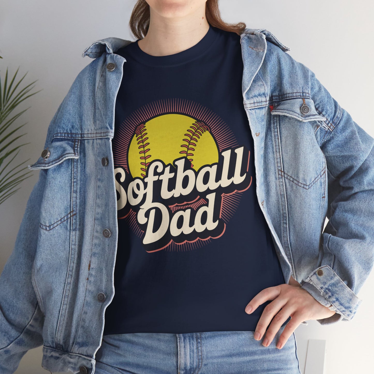 Funny Fathers Day Softball Dad Gift From Daughter Son Wife T-Shirt