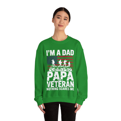 I'm A Dad Papa And Veteran Funny Retro Dad Papa Grandpa Sweatshirt