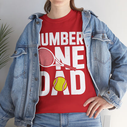 Tennis Dad Number One Daddy with Tennis Sayings Fathers Day T-Shirt