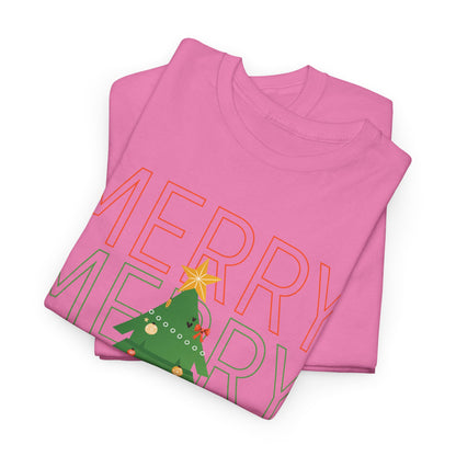 Merry and Bright Christmas Tee Cute Holiday Shirt for Men and Women