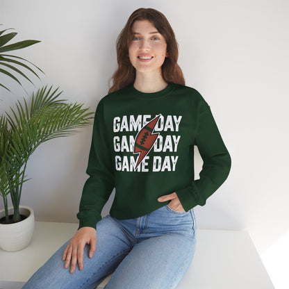 Vintage Game Day Football Lightning Bolt Funny Team Sport Sweatshirt