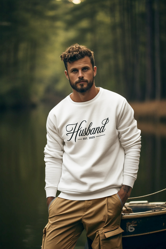 Couples Gifts For Husband And Wife Matching Husband Est 2025 Just Married Honeymoon Wedding  Sweatshirt