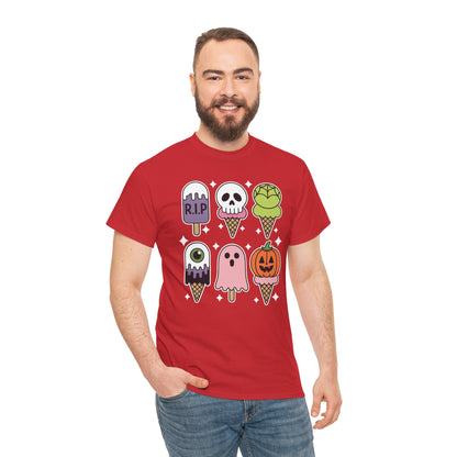 Horror Movie Summer Popsicle Halloween Ice Cream Summer-ween T-Shirt for Men Women