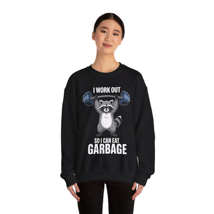 Raccoon Deadlift Bodybuilding Animal Funny Gym Fitness Sweatshirt
