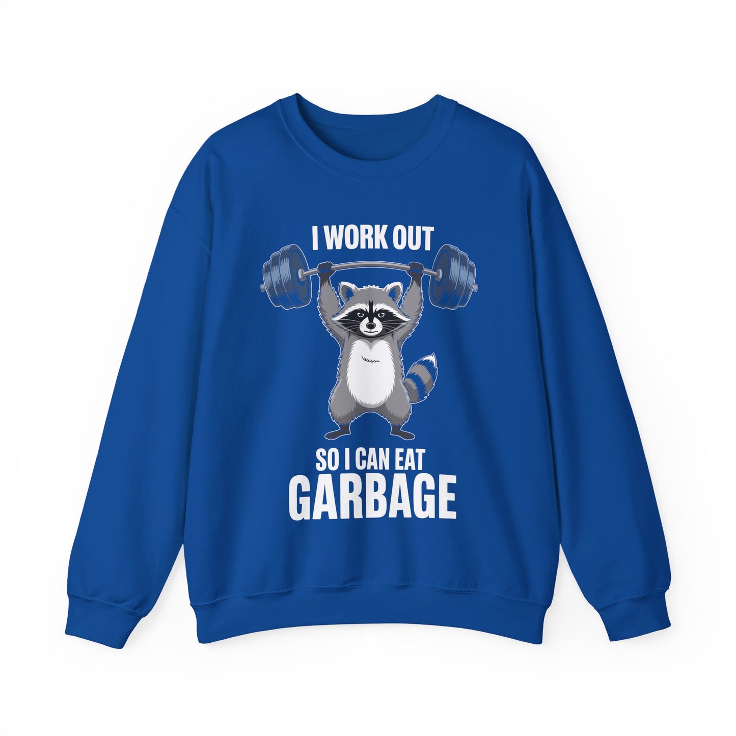 Raccoon Deadlift Bodybuilding Animal Funny Gym Fitness Sweatshirt