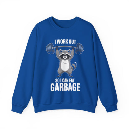 Raccoon Deadlift Bodybuilding Animal Funny Gym Fitness Sweatshirt
