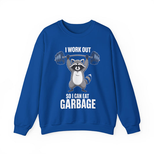Raccoon Deadlift Bodybuilding Animal Funny Gym Fitness Sweatshirt