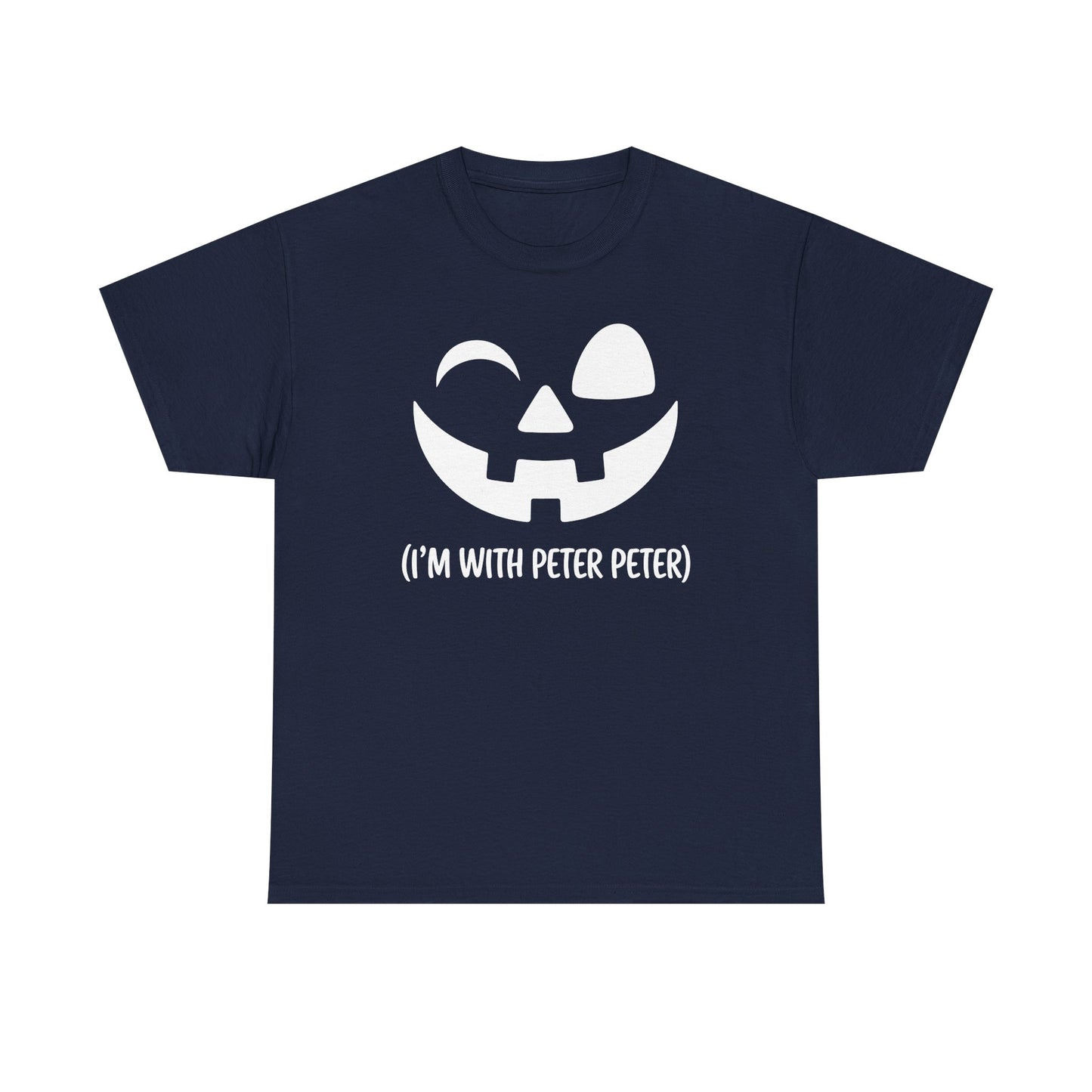 Im With Peter Couple Halloween Adult Eater Pumpkin T-Shirt
