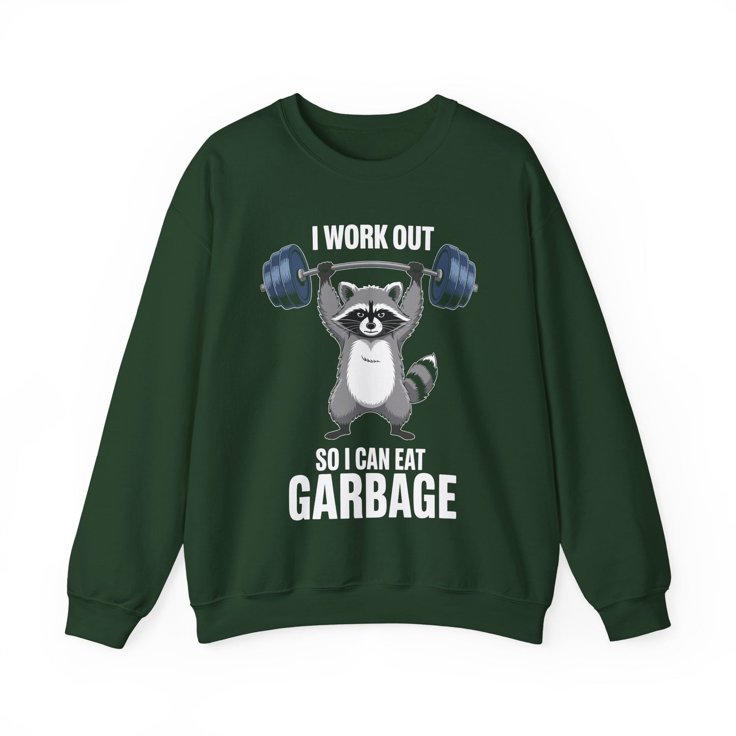 Raccoon Deadlift Bodybuilding Animal Funny Gym Fitness Sweatshirt