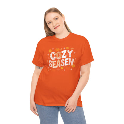 Cozy Season Autumn Fall Vibes Halloween Thanksgiving Pumpkin T-Shirt
