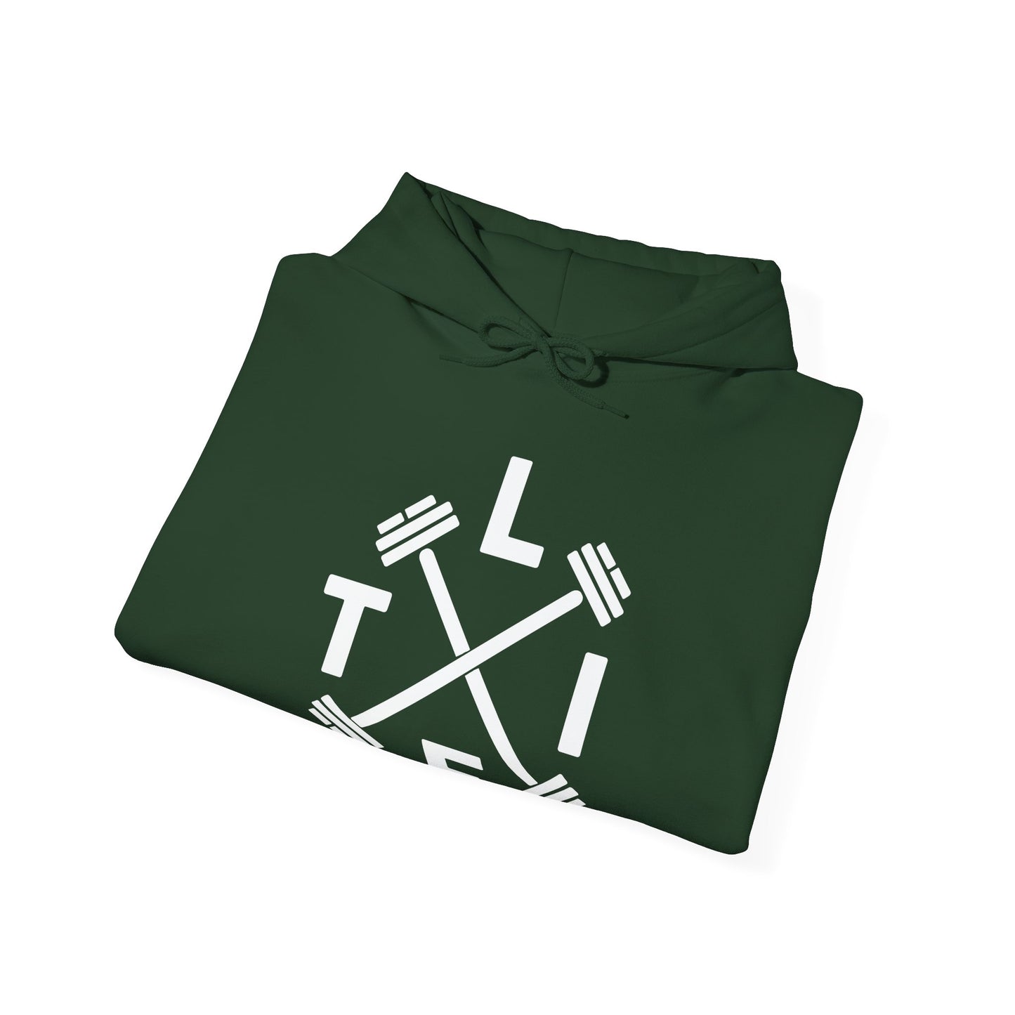 LIFT Weightlifting Fitness Barbells Crossed Circle Hoodie