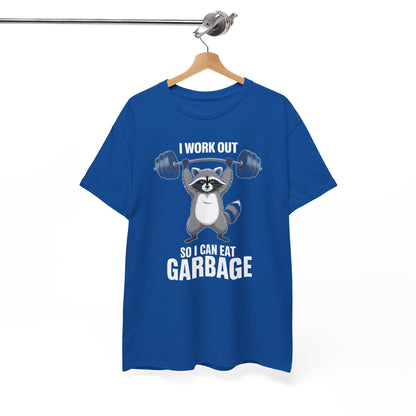 Raccoon Deadlift Bodybuilding Animal Funny Gym Fitness T-Shirt