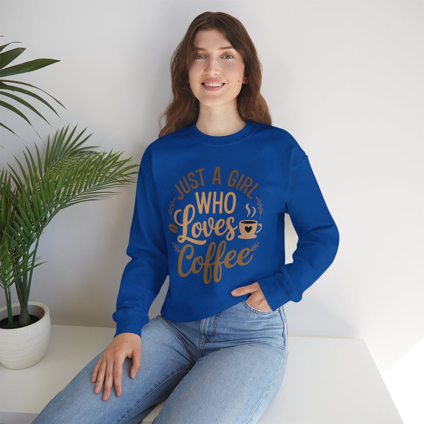 Just A Girl Who Loves Coffee Womens Coffee Lover Sweatshirt