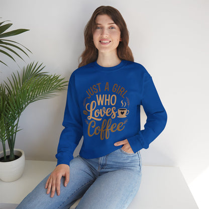 Just A Girl Who Loves Coffee Womens Coffee Lover Sweatshirt