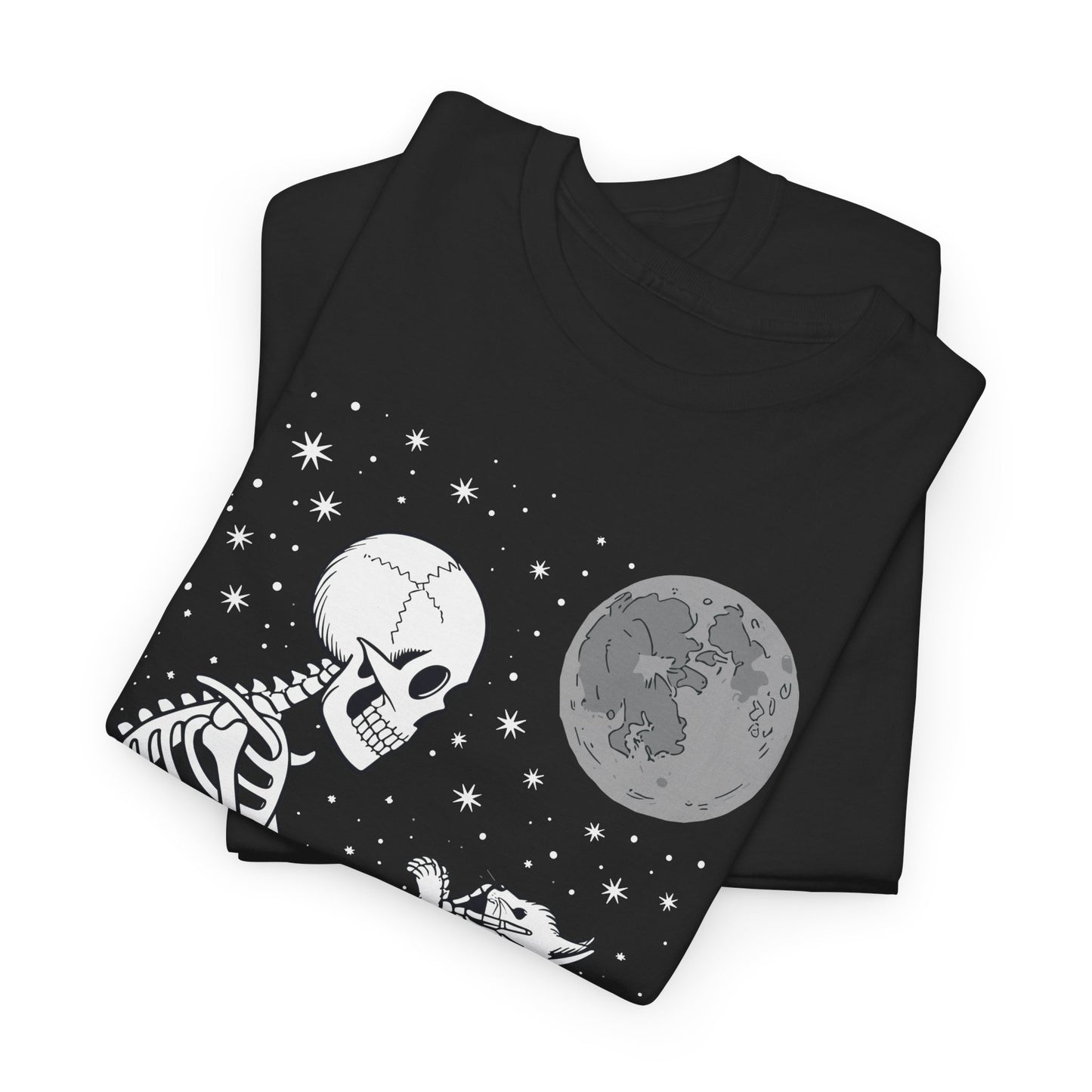 Skeleton Cat Skull Kitty Cute Goth Halloween Men Women T-Shirt