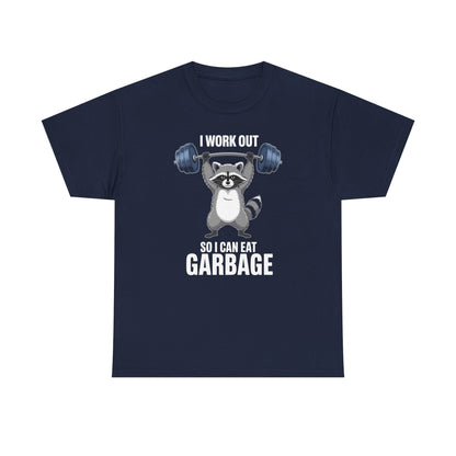 Raccoon Deadlift Bodybuilding Animal Funny Gym Fitness T-Shirt