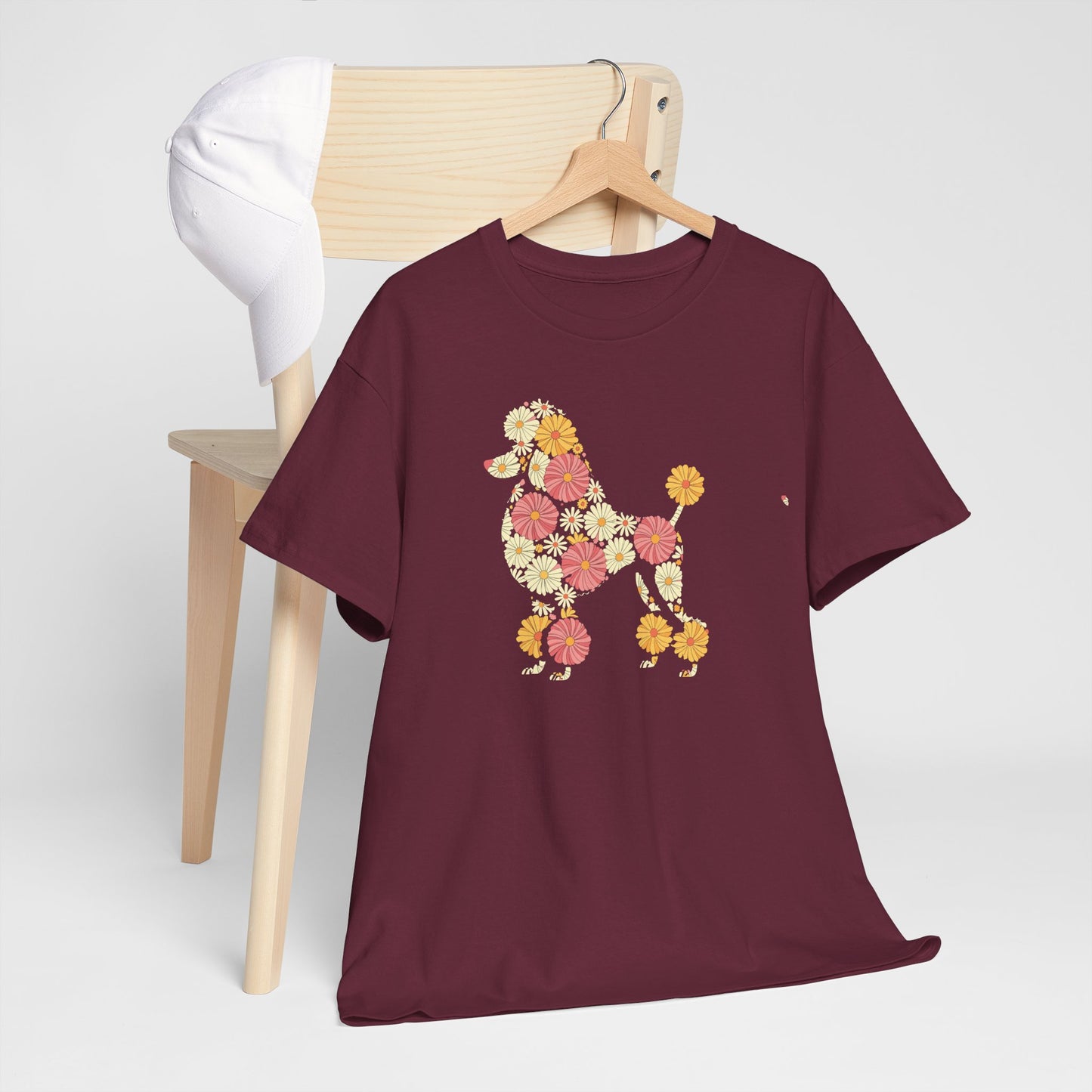Funny Floral Flower Poodle Mom Grandma Womens Mothers Day T-Shirt