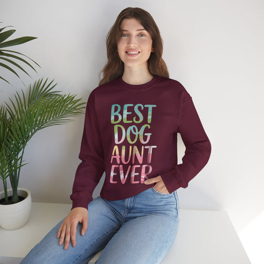 Best Dog Aunt Ever Shirt Women Dog Lover Auntie Mothers Day Sweatshirt