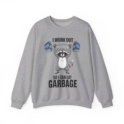 Raccoon Deadlift Bodybuilding Animal Funny Gym Fitness Sweatshirt