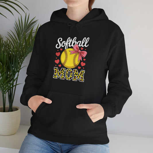 Softball Mom Headband Leopard Softball Ball Mothers Day Mama Hoodie