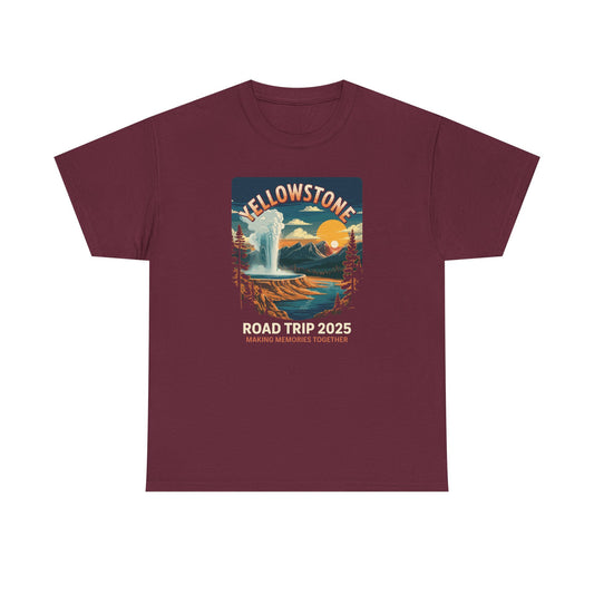Yellowstone Family Road Trip 2025 National Park Outdoor T-Shirt