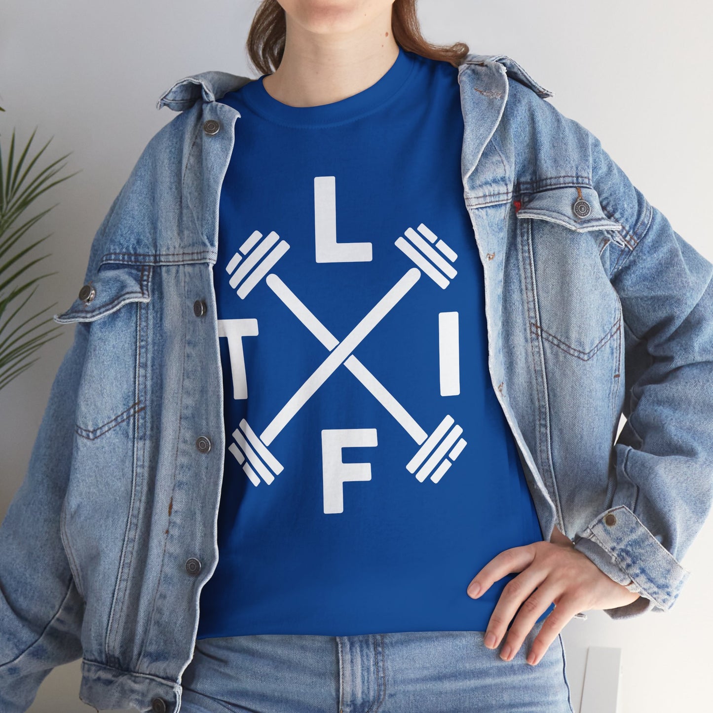 LIFT Weightlifting Fitness Barbells Crossed Circle T-Shirt