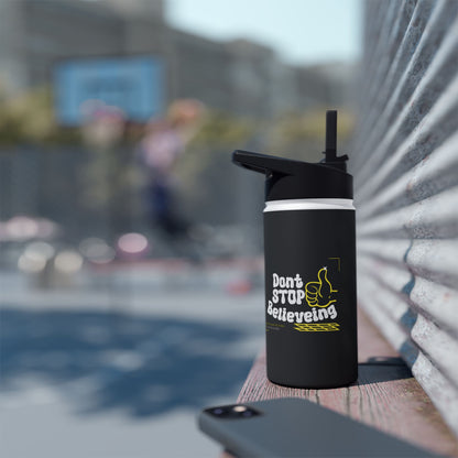 Don't Stop Believing Design Water Bottle For Men Women