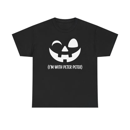 Im With Peter Couple Halloween Adult Eater Pumpkin T-Shirt