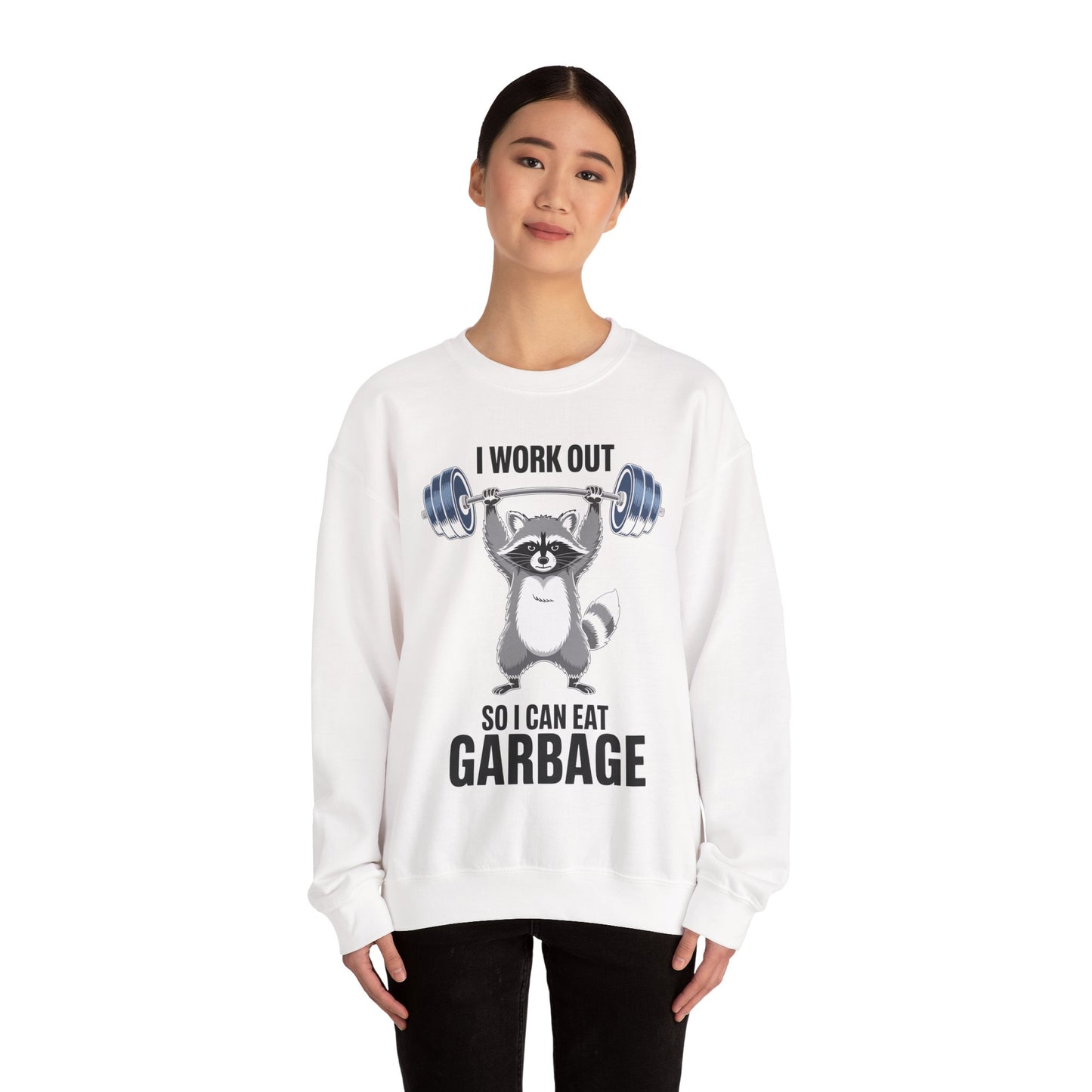 Raccoon Deadlift Bodybuilding Animal Funny Gym Fitness Sweatshirt
