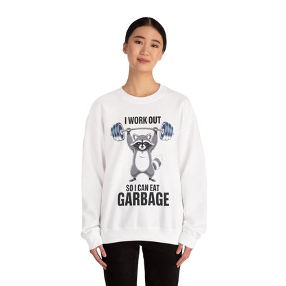 Raccoon Deadlift Bodybuilding Animal Funny Gym Fitness Sweatshirt
