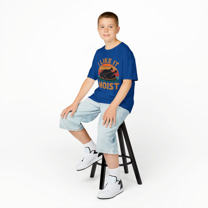 I Like It Moist Unisex Kids Black Thanksgiving T-Shirt