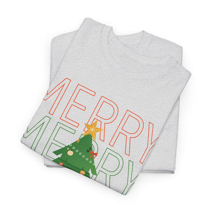 Merry and Bright Christmas Tee Cute Holiday Shirt for Men and Women